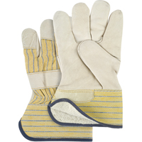Abrasion-Resistant Winter-Lined Fitters Gloves, Ladies, Grain Cowhide Palm, Cotton Fleece Inner Lining Auto-Cam
