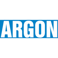 Marqueurs de tuyau "Argon", Autocollant, 2-1/2" h x 12" la, Blanc/bleu SQ430 | Auto-Cam