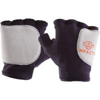Palm/Side Fingerless Protection Gloves - Right, X-Small, Suede Palm, Slip-On Cuff Auto-Cam