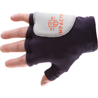 Palm/Side Fingerless Protection Gloves - Right, X-Small, Suede Palm, Slip-On Cuff Auto-Cam