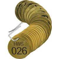 Étiquettes numérotées en laiton pour vannes «HWS» SX758 | Auto-Cam