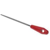 File with Red Handle, 8" L, Round, Bastard Cut Auto-Cam