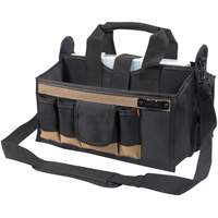 Center Tray Tool Bag, Canvas, 16 Pockets, Black Auto-Cam