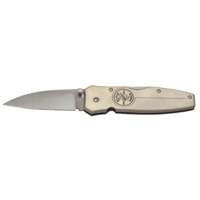 Lightweight Knife with Drop Point Blade, 2-1/4" Blade, Stainless Steel Blade, Aluminum Handle Auto-Cam