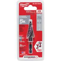 #3 Shockwave Impact Duty Step Drill Bit, 3/16" - 3/4" , 1/16" Increments, Titanium Auto-Cam