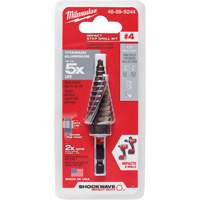 #4 Shockwave Impact Duty Step Drill Bit, 3/16" - 7/8" , 1/16" Increments, Titanium Auto-Cam