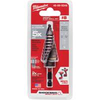 #8 Shockwave Impact Duty Step Drill Bit, 1/2" - 1" , 1/16" Increments, Titanium Auto-Cam