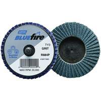 R884P BlueFire&reg; Mini Flap Disc, 3" x Type 27, P40 Grit, Zirconia Alumina Auto-Cam