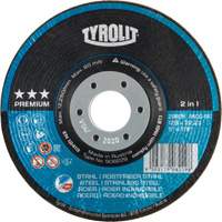 Rondeller Depressed Centre Grinding Wheel, 4-1/2", 36 Grit, 7/8", 13300 RPM, Type 29 TCT378 | Auto-Cam