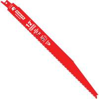 General-Purpose Reciprocating Saw Blade, Bi-Metal, 8-14 TPI, 12" L x 1" W Auto-Cam