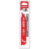 Medium Metal Reciprocating Saw Blade, Bi-Metal, 14-18 TPI, 6" L x 1" W Auto-Cam