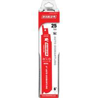 Reciprocating Blade for Auto Dismantling, Bi-Metal, 14-18 TPI, 6" L x 1" W Auto-Cam