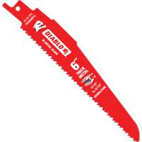 Reciprocating Blade for Thick Metal/Demolition, Bi-Metal, 8-10 TPI, 6" L Auto-Cam