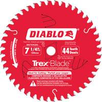 Trex&reg; Blade Cutting Saw Blade, 7-1/4", 44 Teeth, Plastic/Composite Decking Use Auto-Cam