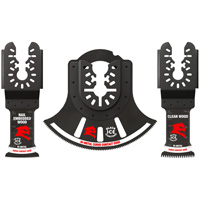 3-Piece Universal Fit Bi-Metal Oscillating Blade Set Auto-Cam