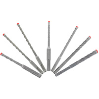 Rebar Demon SDS-Plus 4-Cutter Full Carbide Head Hammer Bit Set, 7 Pieces, Carbide Auto-Cam