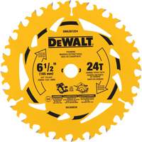 Carbide-Tipped Framing Circular Saw Blade, 6-1/2", 24 Teeth, Wood Use Auto-Cam