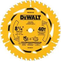 Cross Cutting Circular Saw Blade, 8-1/4", 40 Teeth, Wood Use Auto-Cam