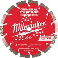 Diamond Max Segmented Turbo Saw Blade, 9", Metal/Stone/Concrete/Ductile Iron/Cement/Non-Ferrous/Brick/Fibre Cement/Tile/Asphalt Use Auto-Cam