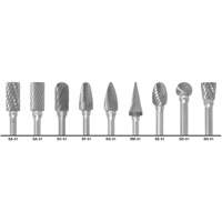 1855 Double Cut Carbide Burr Set, 9 Pieces Auto-Cam
