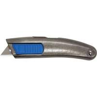Couteau r&eacute;tractable non peintur&eacute; SECUPRO MEGASAFE, 20 mm, Acier inoxydable, Robuste, Prise en Aluminium Auto-Cam