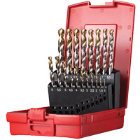 Jobber Length Drill Set, 19 Pieces, High Speed Steel Auto-Cam