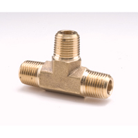 Male Pipe Tees, Brass, 1/8" Auto-Cam