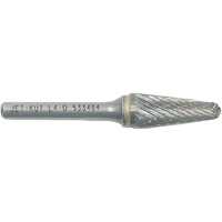 L4-D JET-KUT&reg; Taper Shape Burr with Radius End, 1/4" Dia., 1/4" Shank, 1-1/8" Depth of Cut Auto-Cam
