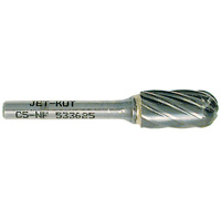 C5-NF JET-KUT&reg; Ball Nose Shape Bur for Aluminum/Non-ferrous Materials, 1/2" Dia. Auto-Cam