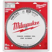 Endurance&reg; Circular Saw Blade, 14", 72 Teeth, Metal Use Auto-Cam