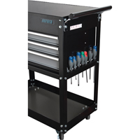 Utility Cart, 4 Drawers, 18" L x 33" W x 39" H, Black Auto-Cam