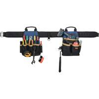 20 Pocket Tool Belt Combo, Polyester, Black Auto-Cam