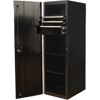 RX Series Side Cabinet, 3 Drawers, 19" W x 25" D x 61" H, Black Auto-Cam