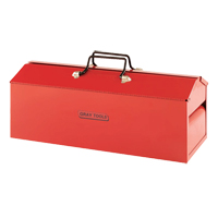 Tool Box, 8-13/20" D x 21-3/10" W x 9" H, Red Auto-Cam