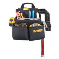 Combo sac et ceinture d'outils et clous pour encadreur à 6 pochettes, Polyester, Noir TEQ608 | Auto-Cam