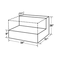 R&eacute;servoir de transfert pour carburant en acier, Acier, Capacit&eacute; 50 gal., Blanc Auto-Cam