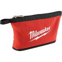 Zipper Pouch, Canvas, 1 Pockets, Black/Red Auto-Cam