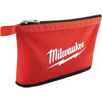 Coloured Zippered Pouches - Set of 3, Canvas, 3 Pockets, Black/Red Auto-Cam