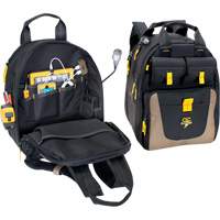 E-Charge Back Pack, 15" L x 10-1/2" W, Black, Polyester Auto-Cam