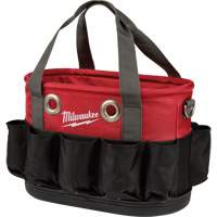 Utility Oval Bag, Ballistic Nylon, 24 Pockets, Black/Red Auto-Cam