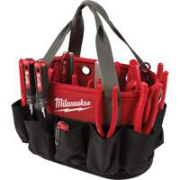 Utility Oval Bag, Ballistic Nylon, 24 Pockets, Black/Red Auto-Cam