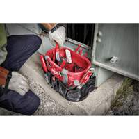 Utility Oval Bag, Ballistic Nylon, 24 Pockets, Black/Red Auto-Cam