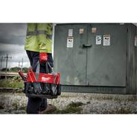 Utility Oval Bag, Ballistic Nylon, 24 Pockets, Black/Red Auto-Cam