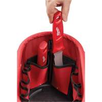 Aerial Utility Oval Bag, Ballistic Nylon, 14 Pockets, Black/Red Auto-Cam