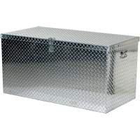 Aluminum Treadplate Portable Tool Box, 25-1/16" D x 49-1/4" W x 24" H, Silver Auto-Cam