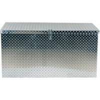 Aluminum Treadplate Portable Tool Box, 25-1/16" D x 49-1/4" W x 24" H, Silver Auto-Cam