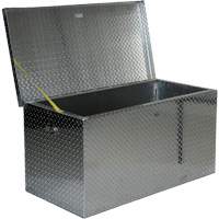 Aluminum Treadplate Portable Tool Box, 25-1/16" D x 49-1/4" W x 24" H, Silver Auto-Cam