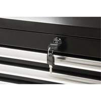 Coffre &agrave; outils industriel, 26" la, 4 tiroirs, Noir Auto-Cam