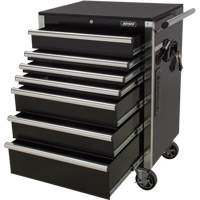 Heavy-Duty Tool Cart, 7 Drawers, 28" W x 22" D x 42-3/8" H, Black Auto-Cam