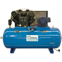 Industrial Series Air Compressors - Horizontal Compressor - Two Stages, 200 Gal. (240 US Gal) Auto-Cam